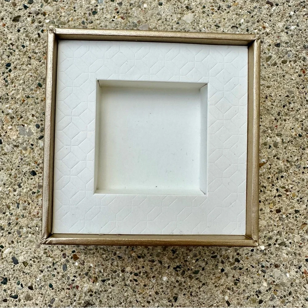 Neil Lane Kay Jewelers Empty White & Gold Ring 3” Square Box